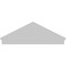 Ekena Millwork Peaked Cap Sunburst Architectural PVC Combination Pediment, 60"W x 21-7/8"H x 2-3/4"P (Pitch 6/12) PEDPC060X220PKC01 - alternate 2